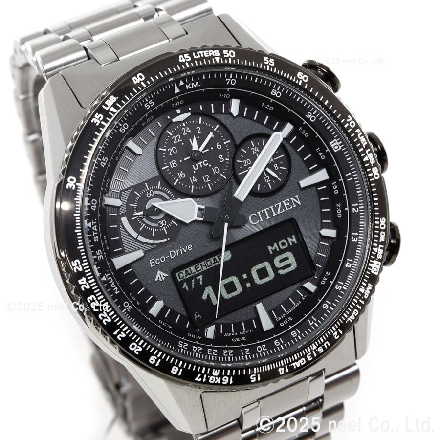 美品 CITIZEN　シチズンプロマスター　ブラック　シルバー　ソーラー デイト PROMASTER （豪華おまけ有）シチズン プロマスター スカイ エコ