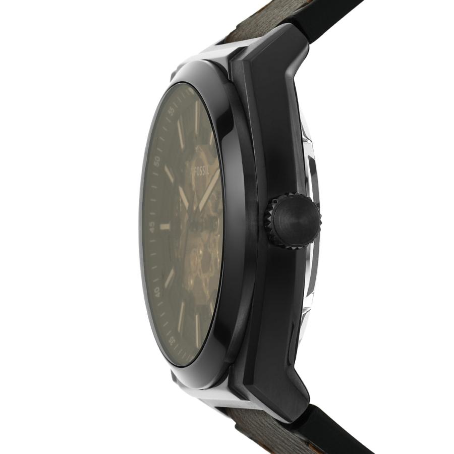 フォッシル FOSSIL 腕時計 メンズ 自動巻き EVERETT オートマティック ダークブラウン LiteHideレザー ME3207の画像
