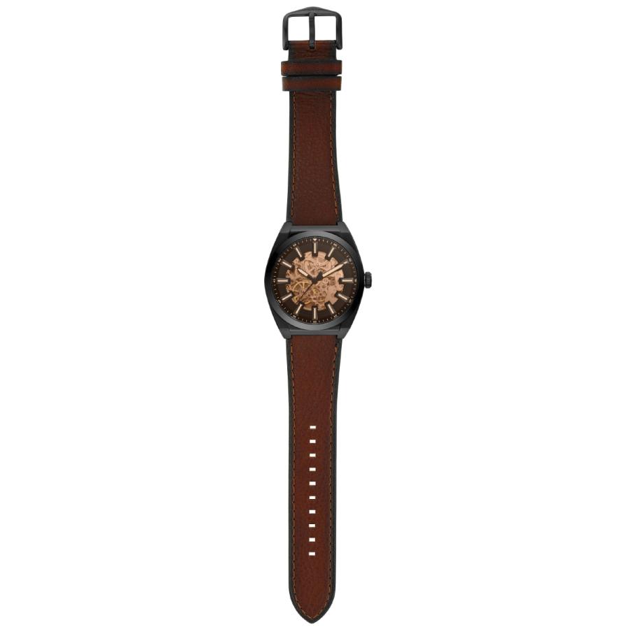 フォッシル FOSSIL 腕時計 メンズ 自動巻き EVERETT オートマティック ダークブラウン LiteHideレザー ME3207の画像