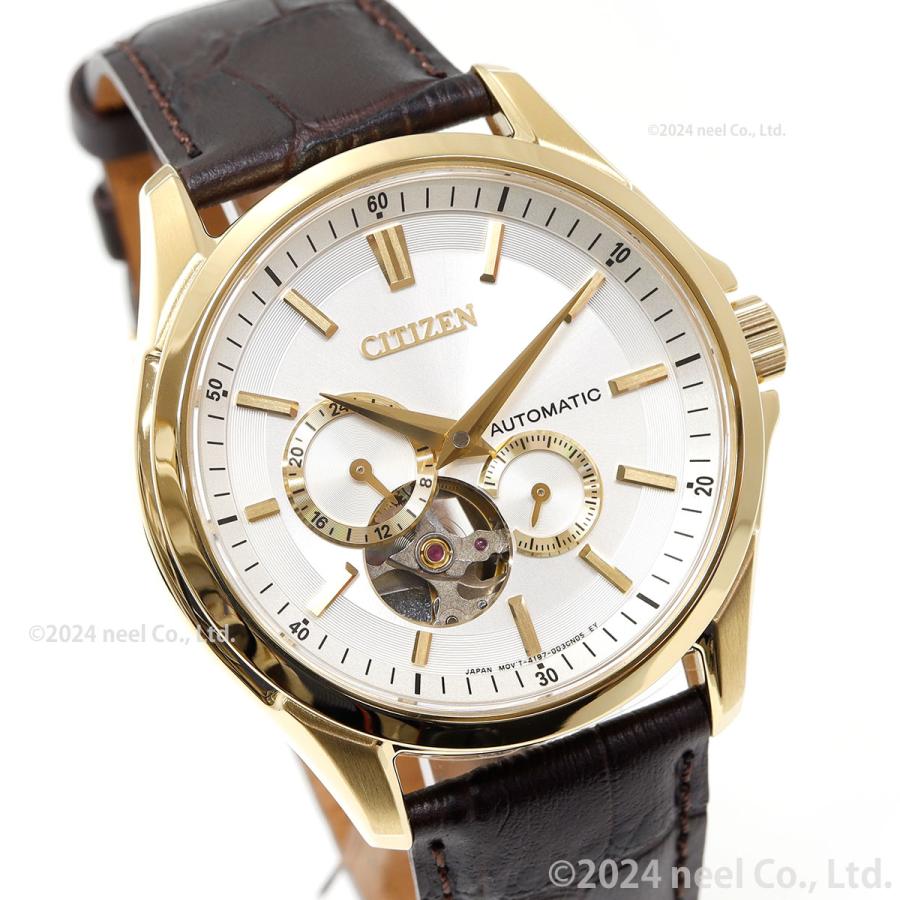 シチズンコレクション メカニカル 自動巻き 腕時計 メンズ NP1013-02P CITIZEN COLLECTION オープンハートの画像