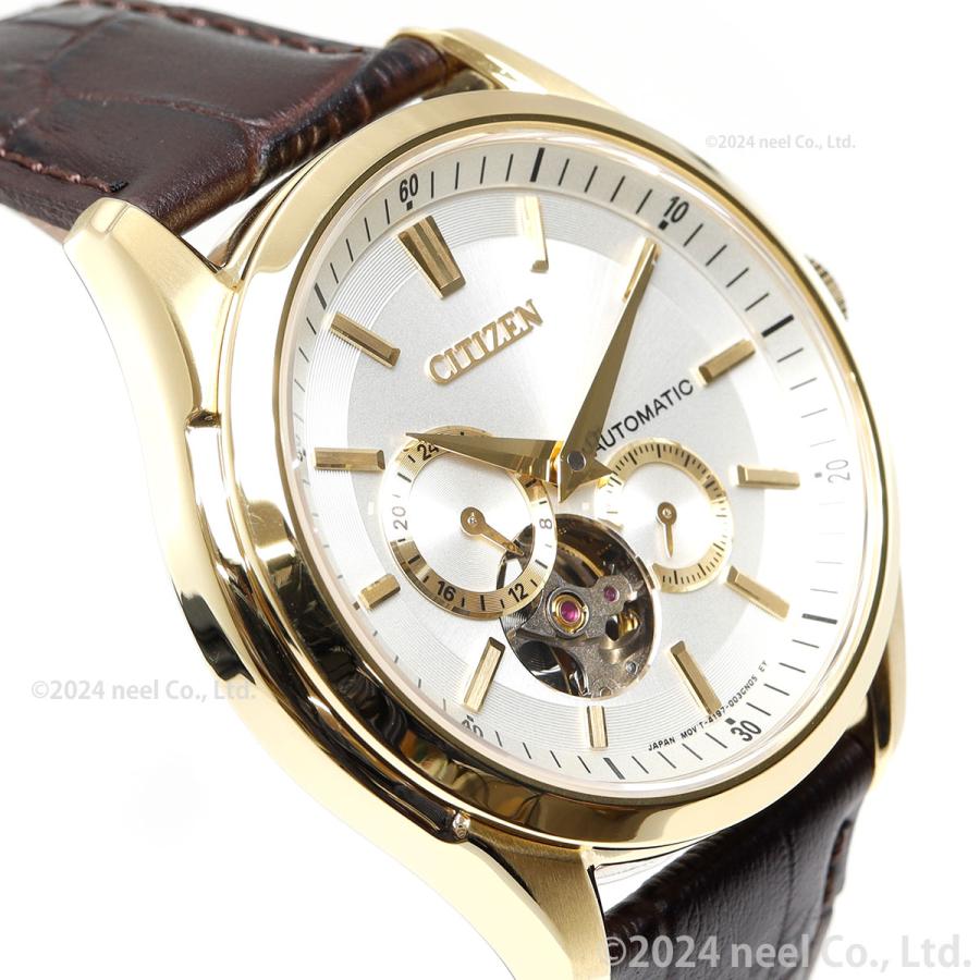 シチズンコレクション メカニカル 自動巻き 腕時計 メンズ NP1013-02P CITIZEN COLLECTION オープンハートの画像