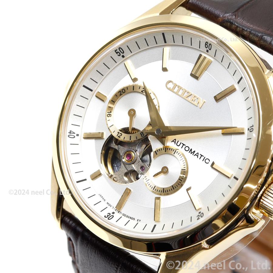シチズンコレクション メカニカル 自動巻き 腕時計 メンズ NP1013-02P CITIZEN COLLECTION オープンハートの画像
