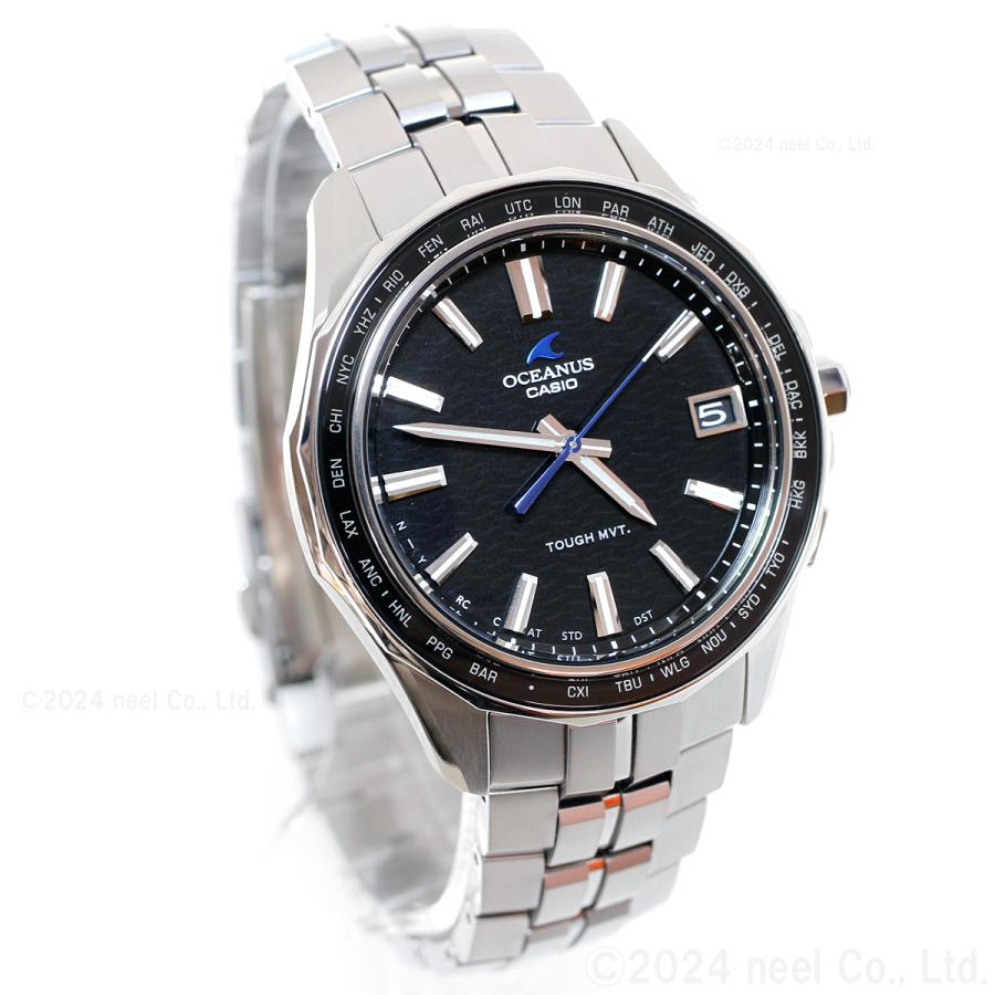 カシオ 腕時計 ソーラー電波 新品同様 オシアナス OCW-S4000 ロゴ カシオ オシアナス ソーラー電波腕時計 OCW-S4000C-1AJF 世界