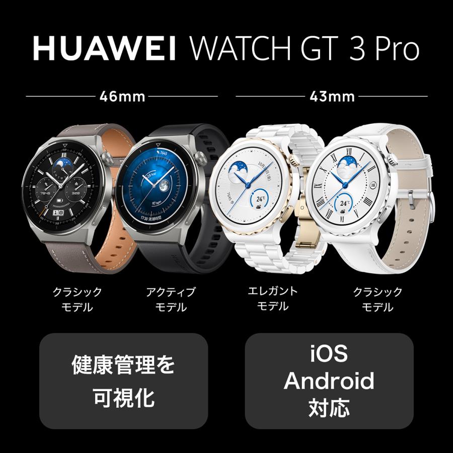 HUAWEI WATCH GT ファーウェイ スマートウォッチ GT3 Pro ODN-B19-GRY 