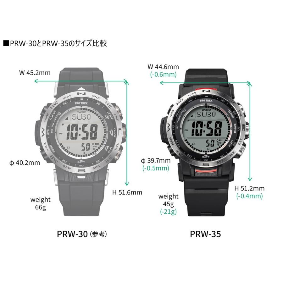 CASIO PRO TREK /PRWー35Y ー1BJFソーラ電波／ソーラー プロトレック クライマーライン デジタルモデル PRW-35Y-1BJF メンズ