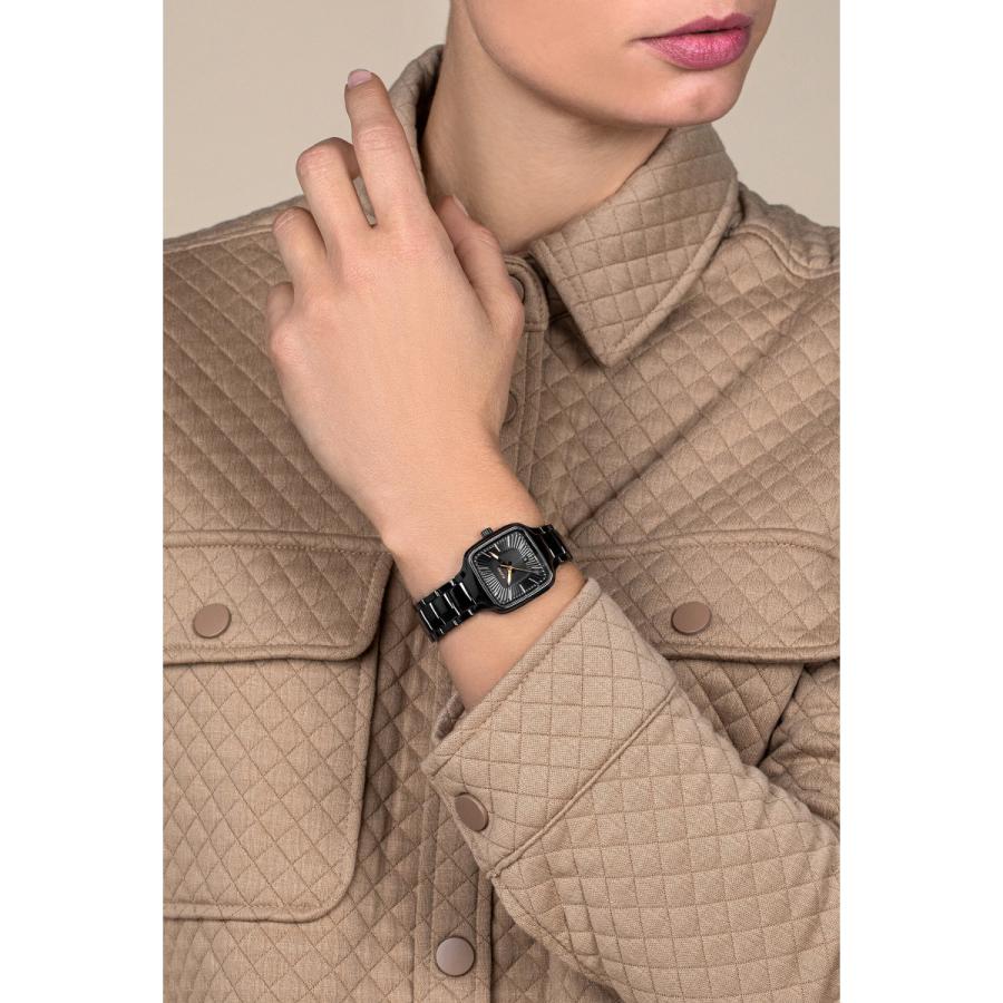 【箱有 稼働品】RADO クォーツ スクエア 黒 レディース腕時計 純正ブレス TRUE（RADO） （7月から値上）（ノベルティー付き）ラドー RADO