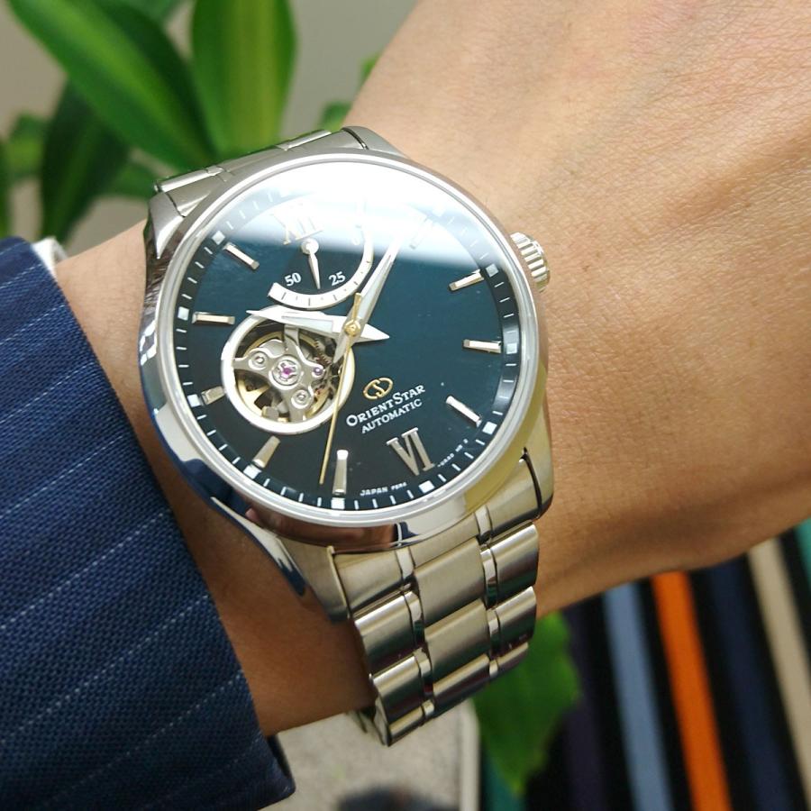 Orient Star RK-AT0003E グリーン 自動巻き 美品 オリエントスター セミスケルトン RK-AT0003E メンズ 機械式