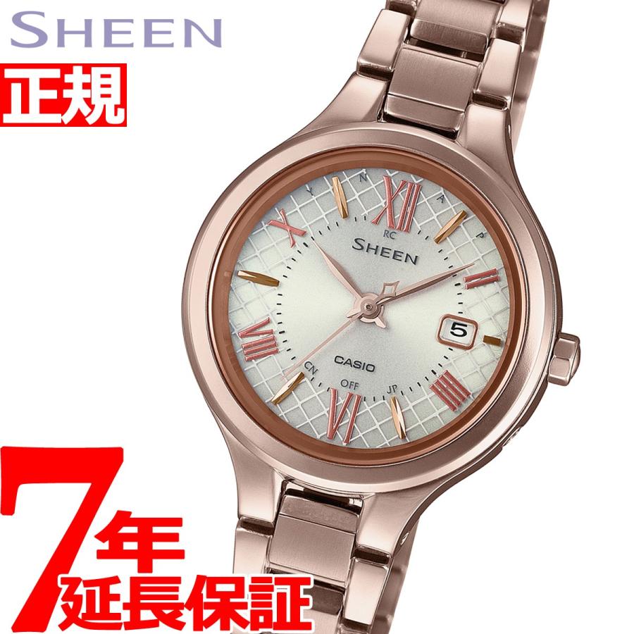 売り出し一掃 カシオ 腕時計 シーン 腕時計 Casio Sheen 電波 ソーラー 電波時計 腕時計 レディース チタン Shw