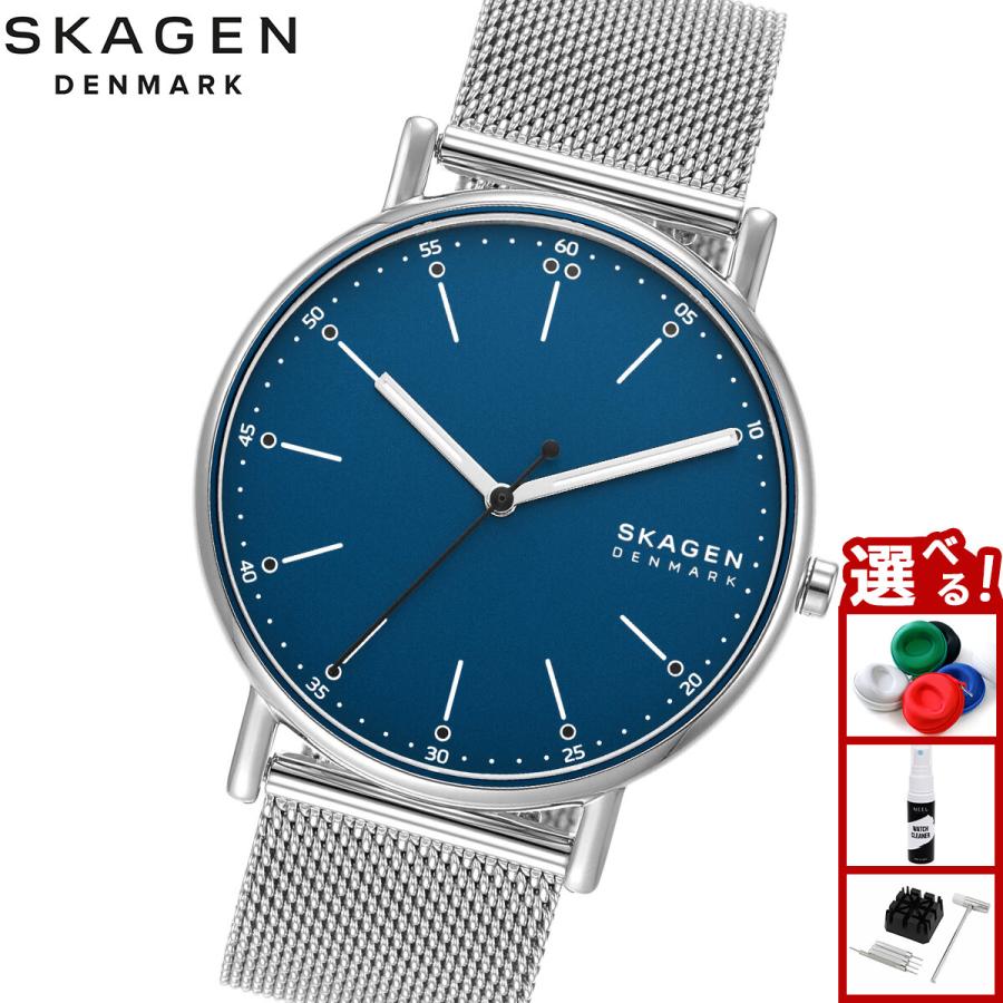 SIGNATUR スカーゲン SKAGEN 腕時計 メンズ 三針 シルバートーン