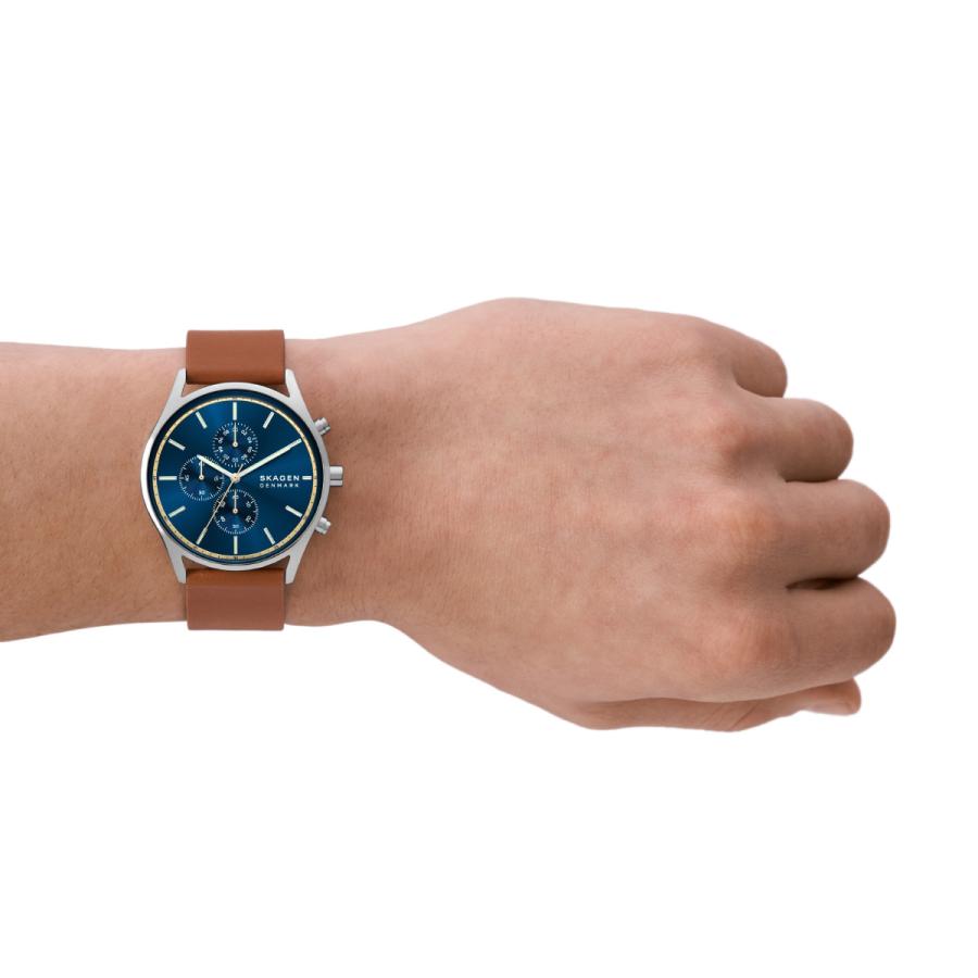 HOLST スカーゲン SKAGEN 腕時計 メンズ クロノグラフ ラゲッジレザー