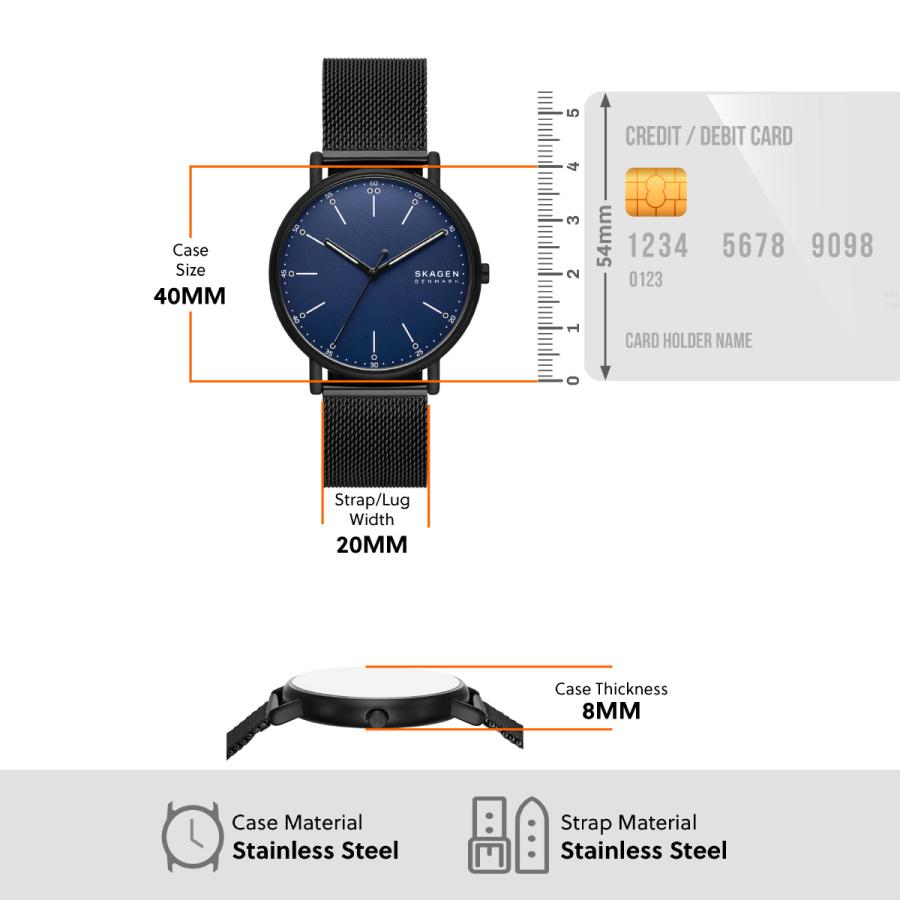 SKAGEN（スカーゲン） 腕時計 メンズ SIGNATUR 三針 メッシュウォッチ