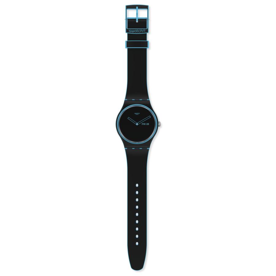 swatch スウォッチ 腕時計 オリジナルズ ブラック NEW GENT MINIMAL LINE BLUE MONTHLY DROPS SO29S701｜neel｜02