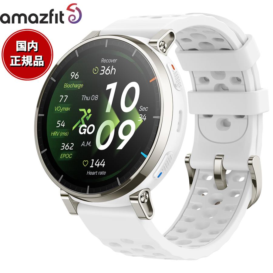 【新品】アマズフィット Amazfit 腕時計 ユニセックス SP170082-C249 アクティブ 3 プレミアム Active 3 Premium 充電式クォーツ ブラックxホワイト デジタル表示 SP170082-C249 ｜ アマズフィット アクティブ 3 プレミアム 充電式