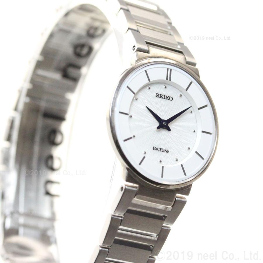 美品　SEIKO　セイコー　エクセリーヌ　ホワイト　レザー　クォーツ　腕時計 セイコー ドルチェ＆エクセリーヌ SWCQ047 腕時計 レディース