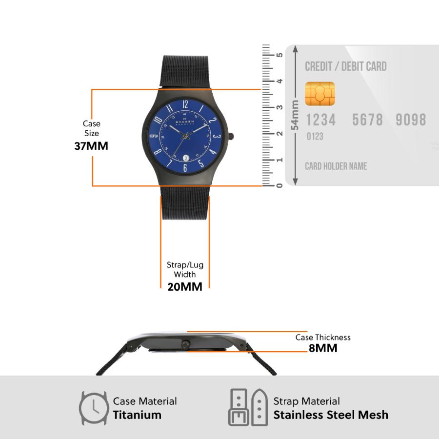 SKAGEN（スカーゲン） 腕時計 メンズ SUNDBY チタン＆ミッドナイト