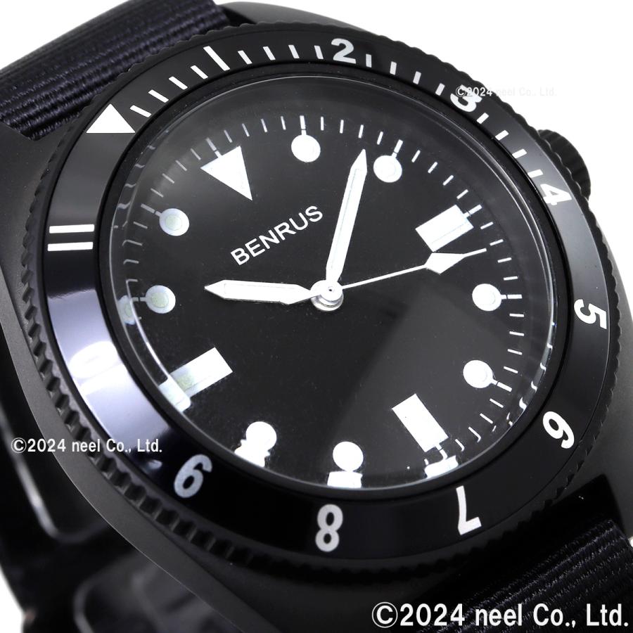 BENRUS ベンラス 腕時計 メンズ TYPE-I BLACK ブラック ミリタリー