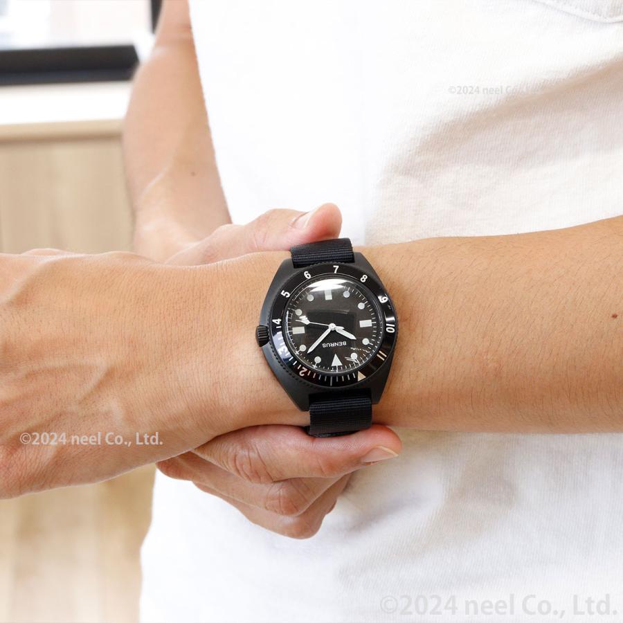 BENRUS 手巻き腕時計 17 JEWELS ブラック BENRUS ベンラス 腕時計 メンズ TYPE-I BLACK ブラック ミリタリー