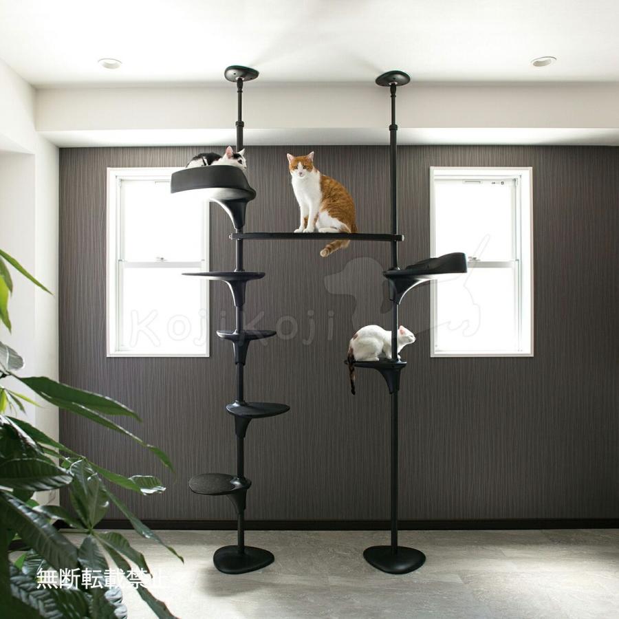 OPPO オッポ キャットタワー 突っ張り スリム キャットフォレスト ツー CatForest-2 ブラック 猫 | OPPO（ペット） | 09