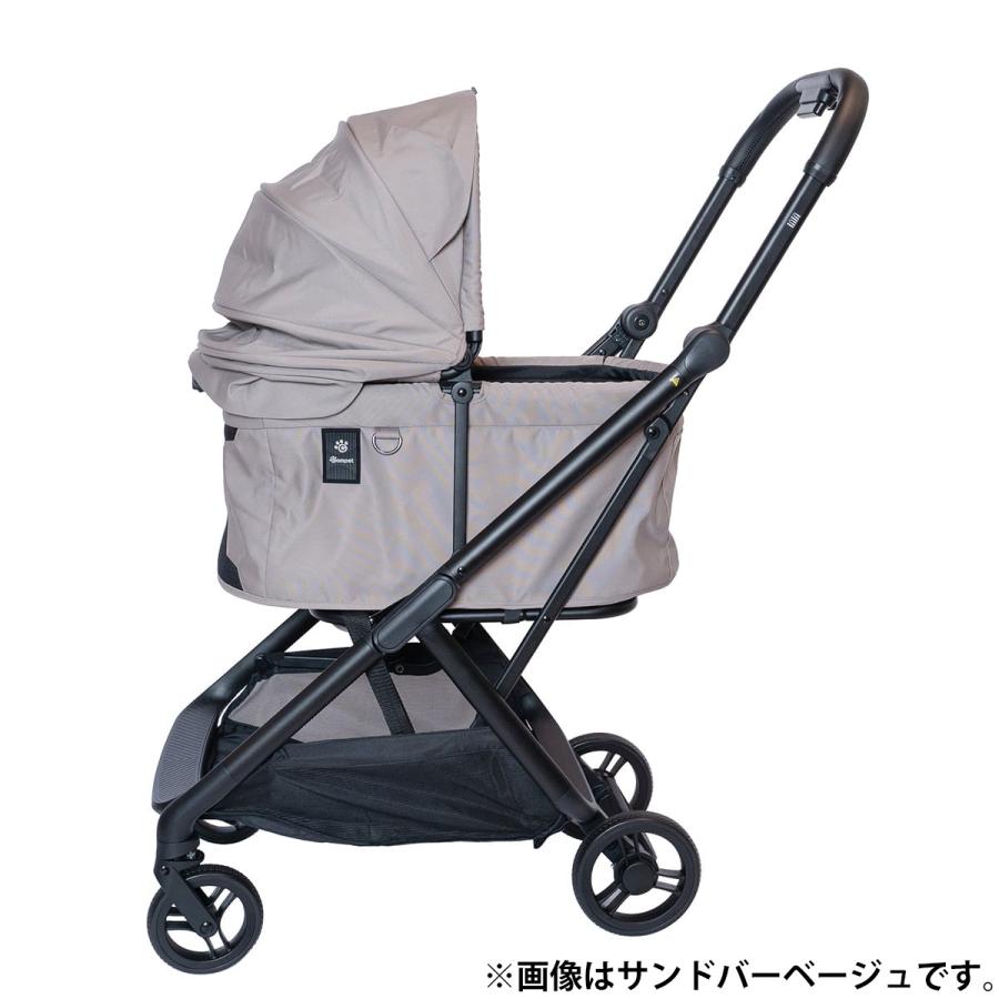 コムペット　グレー ペットカート 折りたたみ式 収納ネット付き コムペット ペットカート ミリミリ オートN カフナグリーン 折り畳み