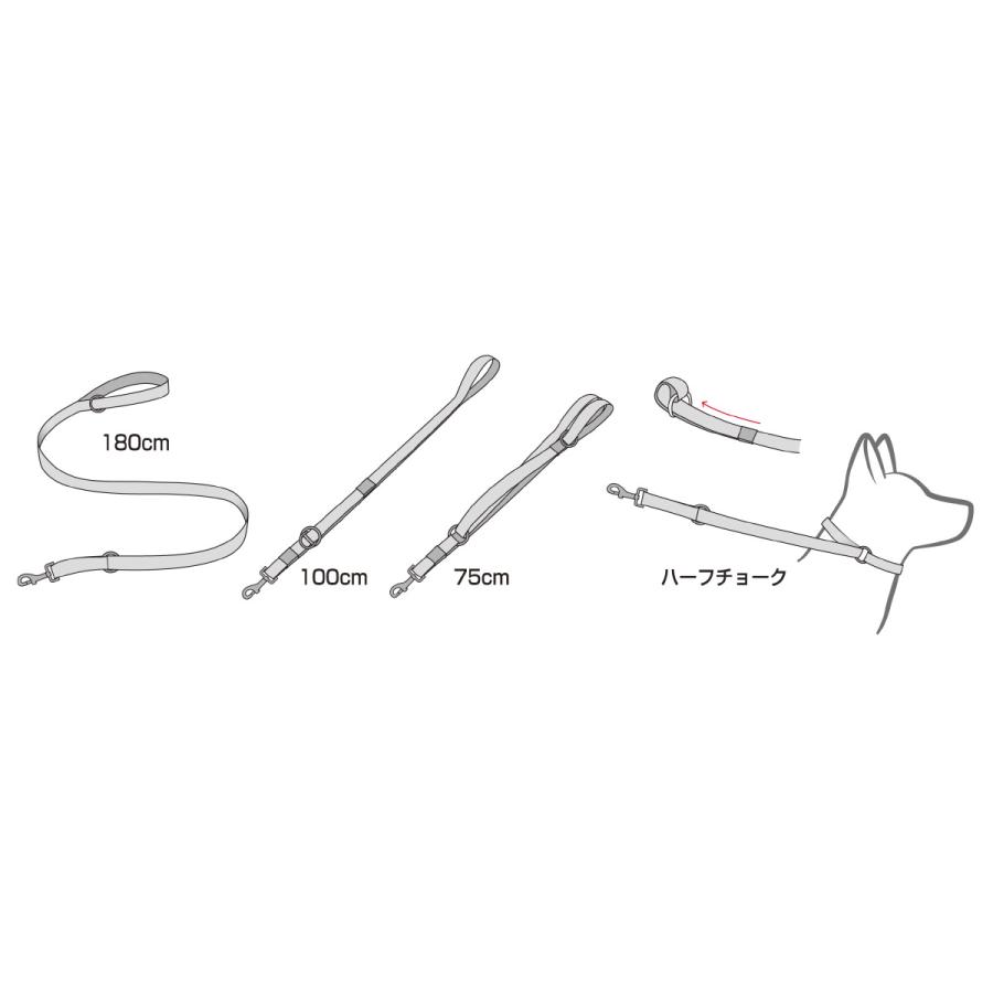 倍々+5倍！最大ポイント26倍！本日限定！イージードッグ プレミアム デニム コレクション ヴァリオ4 多用途リード ハーフチョーク 中型犬 大型犬用 | ブランド登録なし | 03