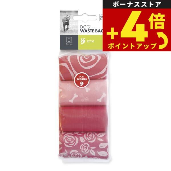 M-PETS エムペッツ エチケットバッグ ローズ 60枚入（15枚×4ロール） 犬 うんち袋 マナー袋 エチケット袋 | ブランド登録なし