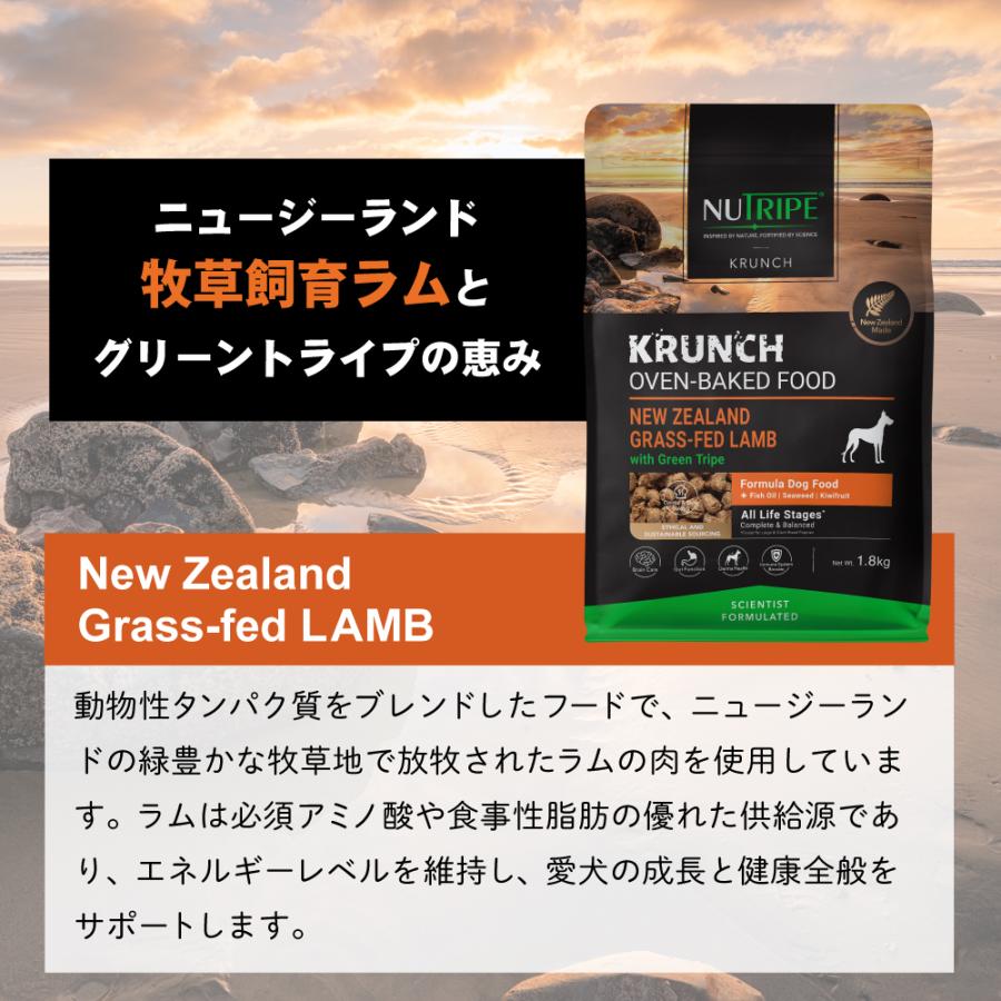 ニュートライプ ドッグフード クランチ オーブンベークド ラムwithグリーントライプ 1.8kg 無添加 穀物不使用 |  | 06