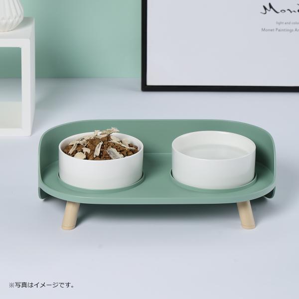 Petifam ペティファーム 陶器製スタンド付きダブルボウル |  | 04
