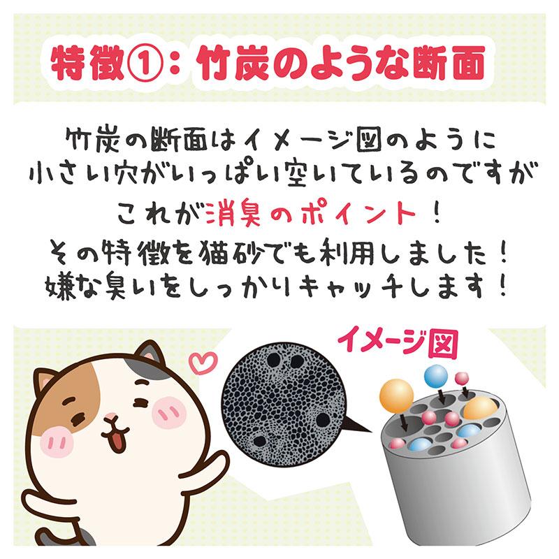 倍々+5倍！最大ポイント26倍！本日限定！ボンビ 竹炭の猫砂 抗菌プラス 7L×8袋 猫 ネコ砂 紙 トイレ 消臭 脱臭 日本製の画像