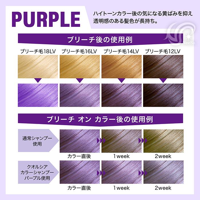 FIOLE クオルシア 紫カラーシャンプーパープル（シャンプー・染毛料