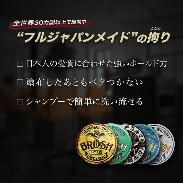 ブロッシュ ハード ポマード 115g 水性 整髪料 BROSH HARD POMADE｜neesa｜03