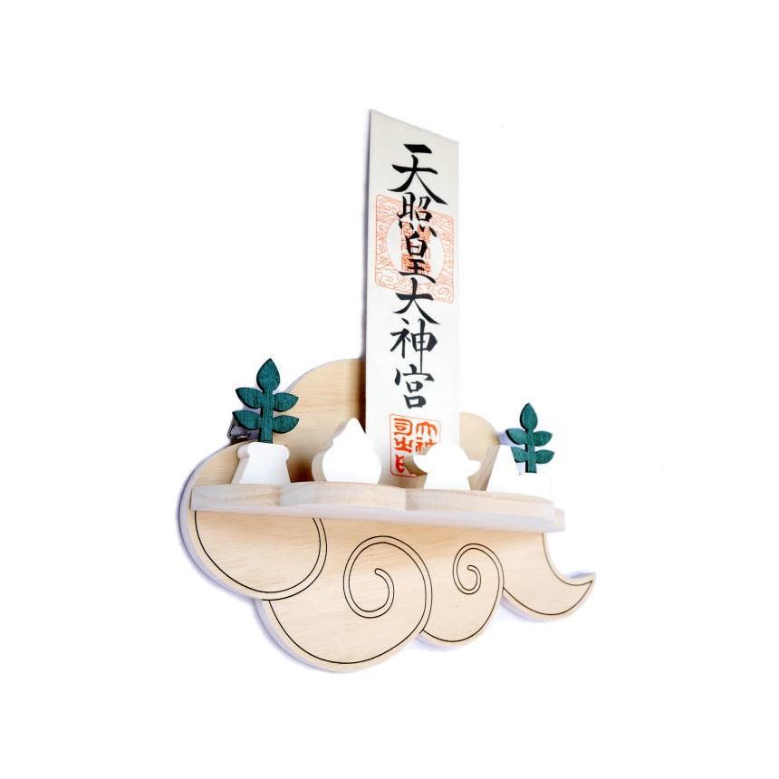 モダン神棚 雲形の神棚 壁掛け神棚 はじめての神棚セットnegai ねがい 賃貸 石膏ボード