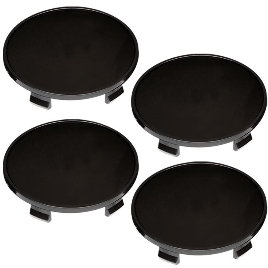 ホイール センターキャップ 68mm 4個入 銀 黒 無地 汎用 DIY ABS