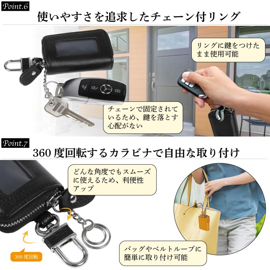 スマートキーケース 窓付き ズレ防止クッション付き キーケース 車