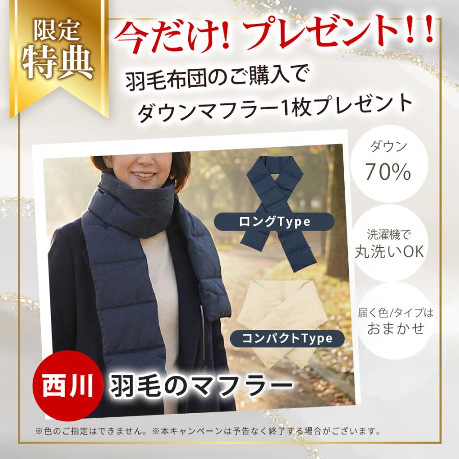 羽毛布団 シングル カナダ産 マザーグースダウン95％ 増量1.3kg 日本製