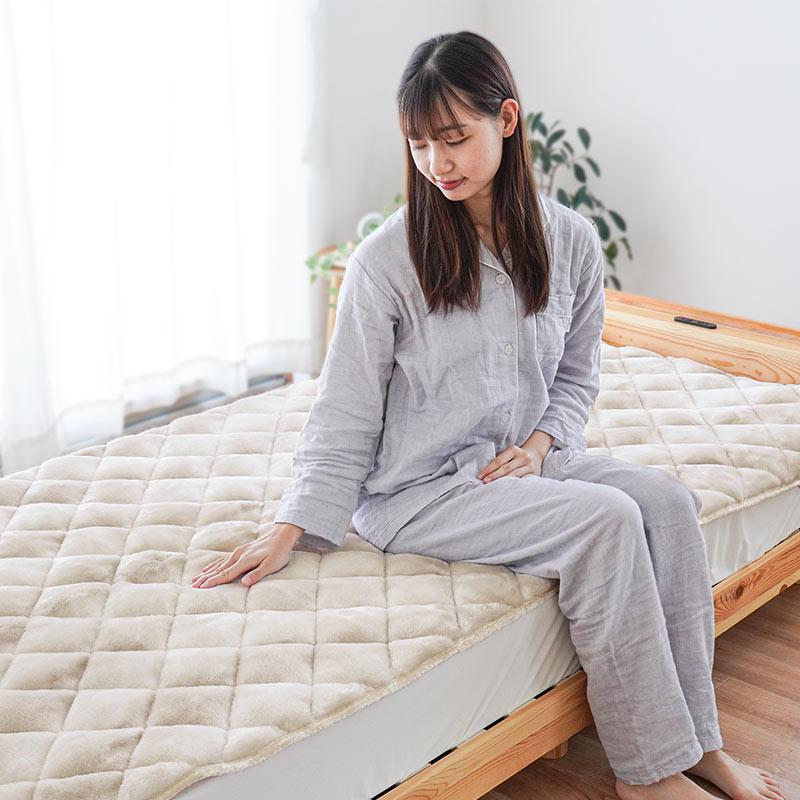 西川 暖かい敷きパッド 冬 厚手 敷パッド ダブル 冬用 あったか メガ