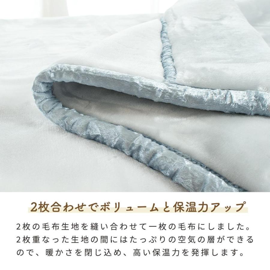 西川（nishikawa） 毛布 シングル 厚手 2.8kg 140×200cm オーロラ 2枚