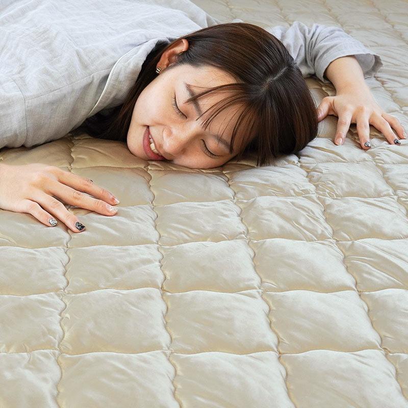 シルク 敷きパッド 敷パッド シングル シルク（絹）＆コットン（綿