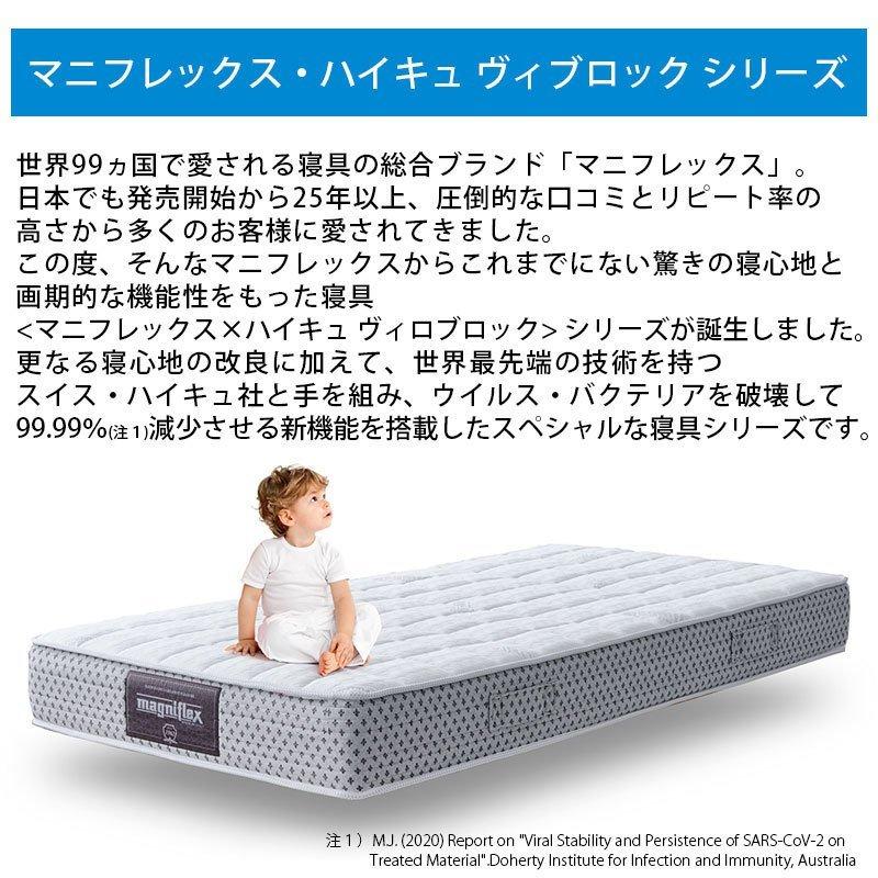 マニフレックス　ヴィロブロック　ウィングタイプ　シングル　三つ折りタイプ VIROBLOCK ヴィロブロックウィング シングル 高反発 メッシュ