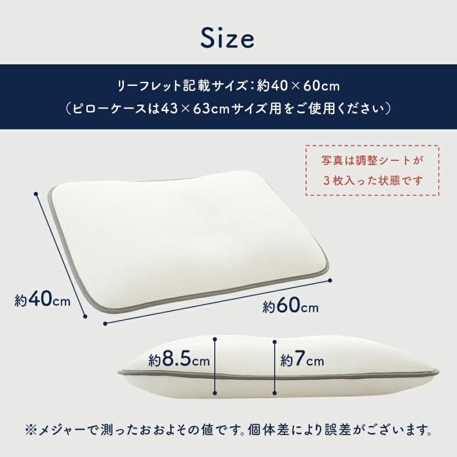 枕 低め 洗える 高さ調整 スリープメディカル 高反発 エアフィット