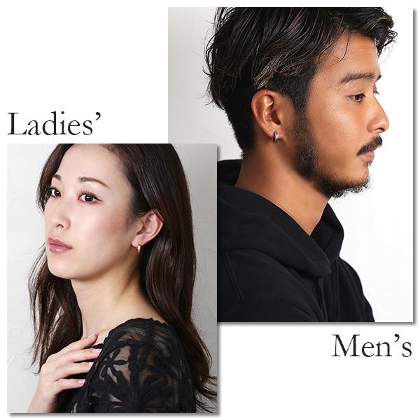 ピアス 金属アレルギー対応 ユニセックスピアス 男女兼用ピアス ジェンダーレスピアス ステンレス316L フープ 中折れ 平打[片耳販売] |  | 04