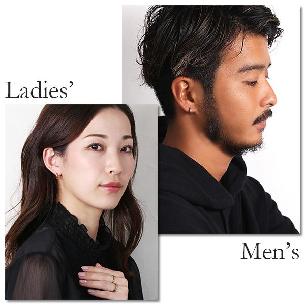 ピアス 金属アレルギー対応 ユニセックスピアス 男女兼用ピアス ジェンダーレスピアス ステンレス316L フープ 中折れ 平打[片耳販売] |  | 04