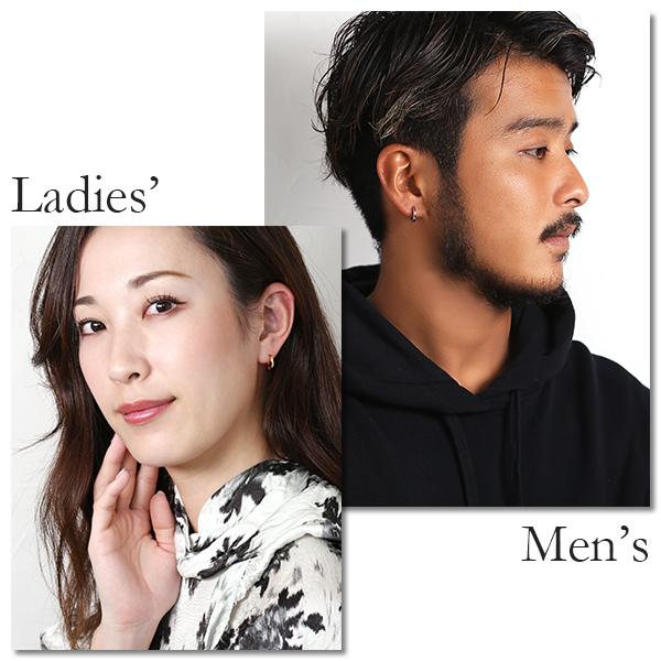 ピアス 金属アレルギー対応 ユニセックスピアス 男女兼用ピアス ジェンダーレスピアス ステンレス316L フープ 中折れ 平打[片耳販売] |  | 04