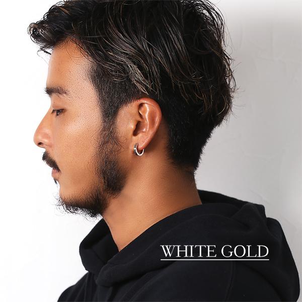 ピアス 金属アレルギー対応 ユニセックスピアス 男女兼用ピアス ジェンダーレスピアス ステンレス316L フープ 中折れ 平打[片耳販売] |  | 13