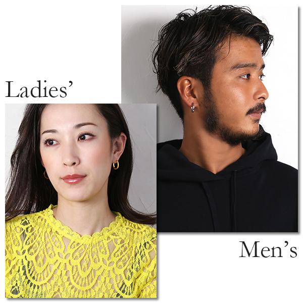 ピアス 金属アレルギー対応 ユニセックスピアス 男女兼用ピアス ジェンダーレスピアス ステンレス316L フープ 中折れ 平打[片耳販売] |  | 04