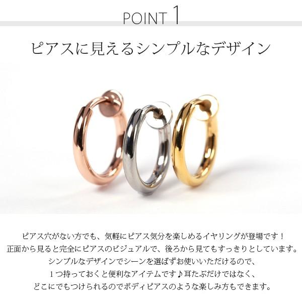 イヤリング 金属アレルギー対応 誕生日 プレゼント ステンレス316L フープ 2mm×14mm[片耳販売] |  | 10