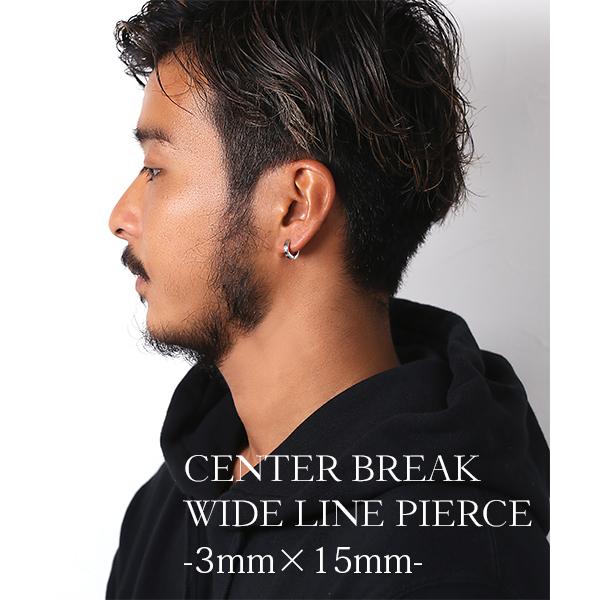 ピアス 金属アレルギー対応 ユニセックスピアス 男女兼用ピアス ジェンダーレスピアス ステンレス316L フープ 中折れ 平打 キュービック[両耳販売] |  | 01