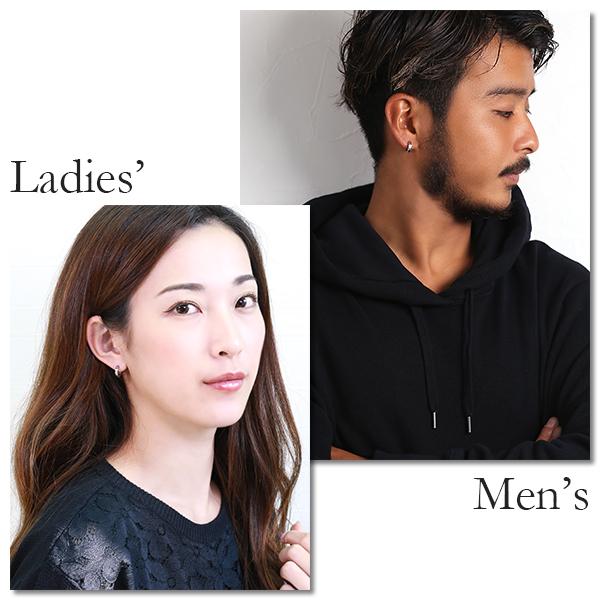 ピアス 金属アレルギー対応 ユニセックスピアス 男女兼用ピアス ジェンダーレスピアス ステンレス316L フープ 中折れ 平打 キュービック[両耳販売] |  | 04