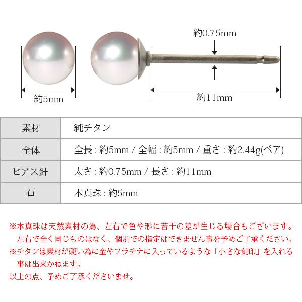 ピアス 金属アレルギー対応 セカンドピアス 誕生日 プレゼント チタン キャッチ 本パール[両耳販売] |  | 13