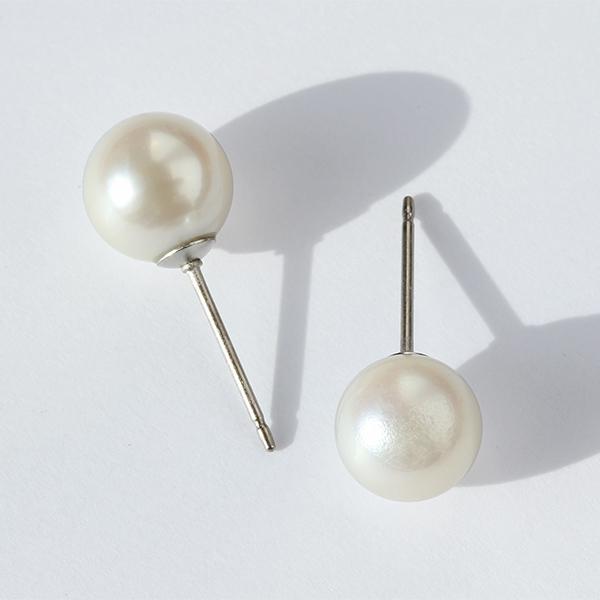 ピアス 金属アレルギー対応 セカンドピアス 誕生日 プレゼント チタン キャッチ 本パール[両耳販売] |  | 11