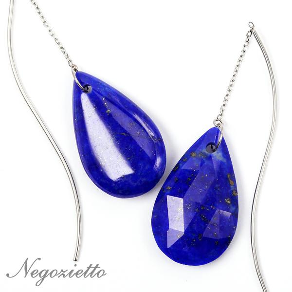 [両耳販売]ピアス 金属アレルギー対応 アメリカン ステンレス316L ラピスラズリー